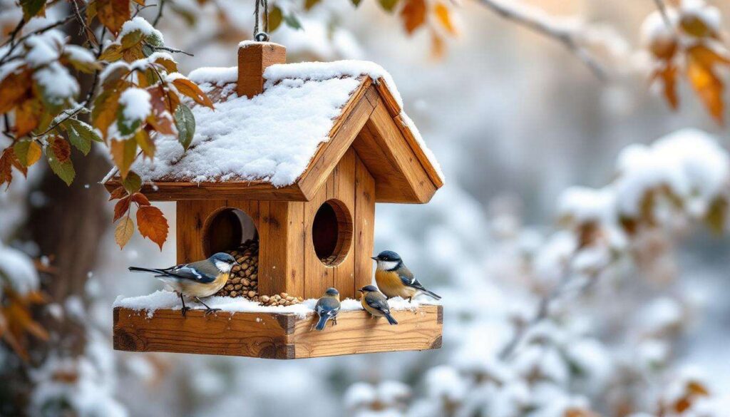 Vogelfutterspender basteln: Mit diesen DIY-Anleitungen hilfst du Vögeln im Garten durch die Kälte